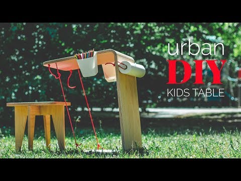 // SIMPLE &amp;amp; CREATIVE //  Kids Table and a stool made of plywood. Easy to build.