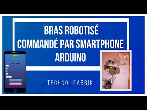 [ARDUINO DIY] Robotic arm controlled by smartphone (by TechnoFabrique)