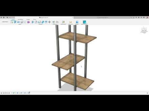 [FUSION 360] Fabriquer une &eacute;tag&egrave;re d'angle en bois et m&eacute;tal