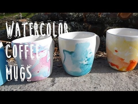 [Let's Craft] DIY Watercolor Coffee Mugs