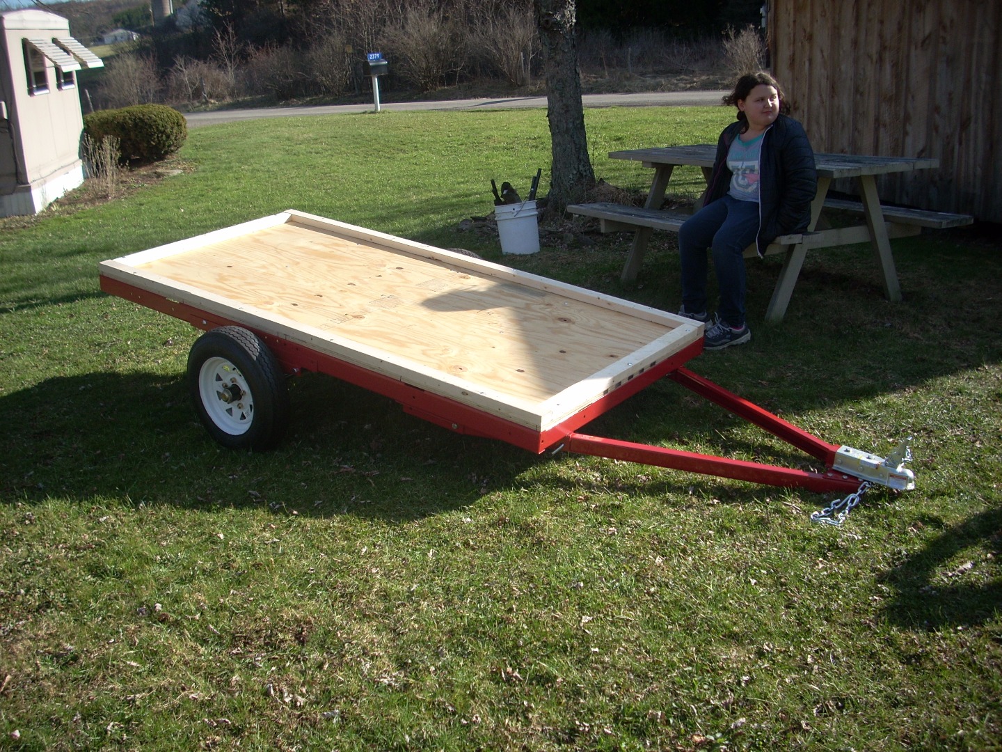 002 - Trailer Build - Trailer Frame Assembled With Bed Installed.JPG