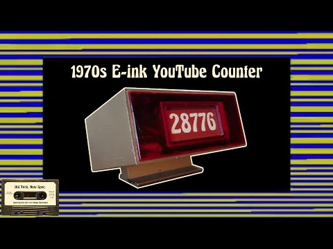 1970s E Ink Pi Youtube Counter