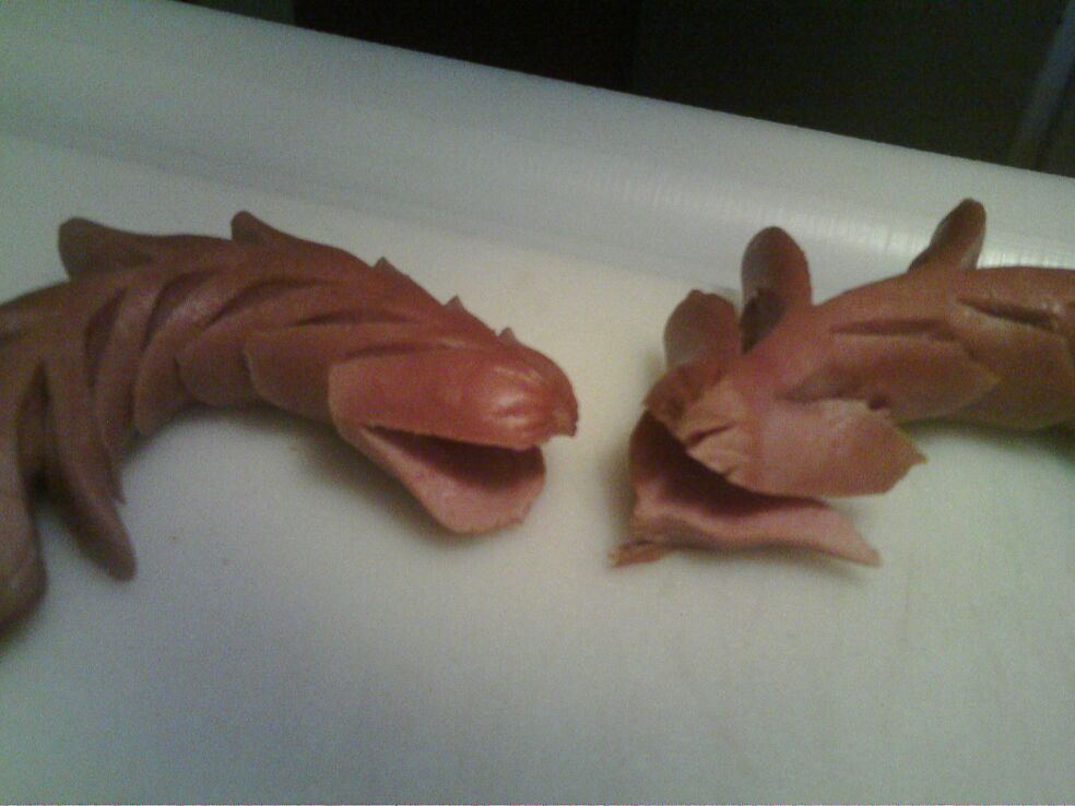 2 caterpillar hot dogs.JPG