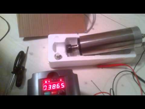 2.2kw spindle first running test