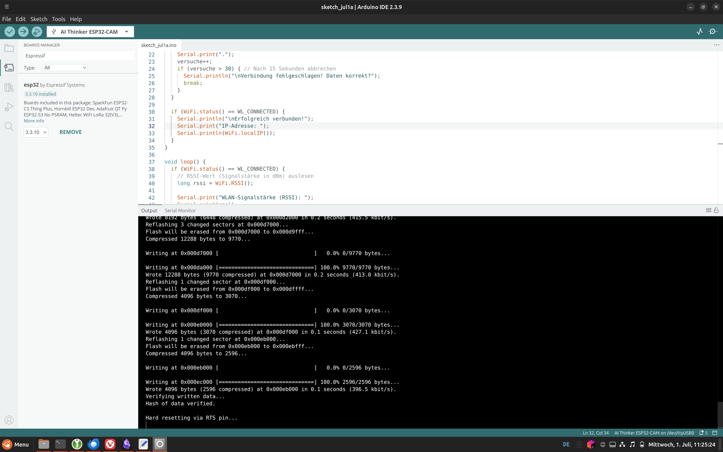 20260701_ESM32_CAM_Arduino_IDE_02_Hochgeladen.png