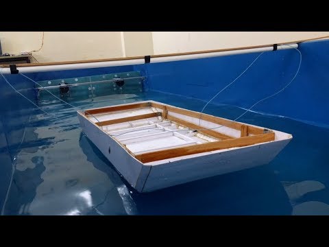 3# 1:20  scaled barge wave tank testing || AMET university