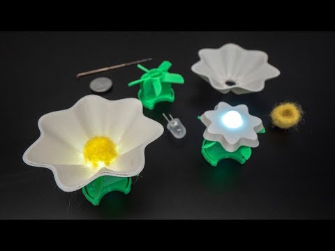 3D Printed Glowing Flower // Becky Stern