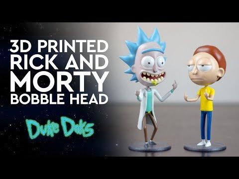 3D Printed Rick and Morty Bobble Head / E.P. Smartmaterials / 3DFilamento.es