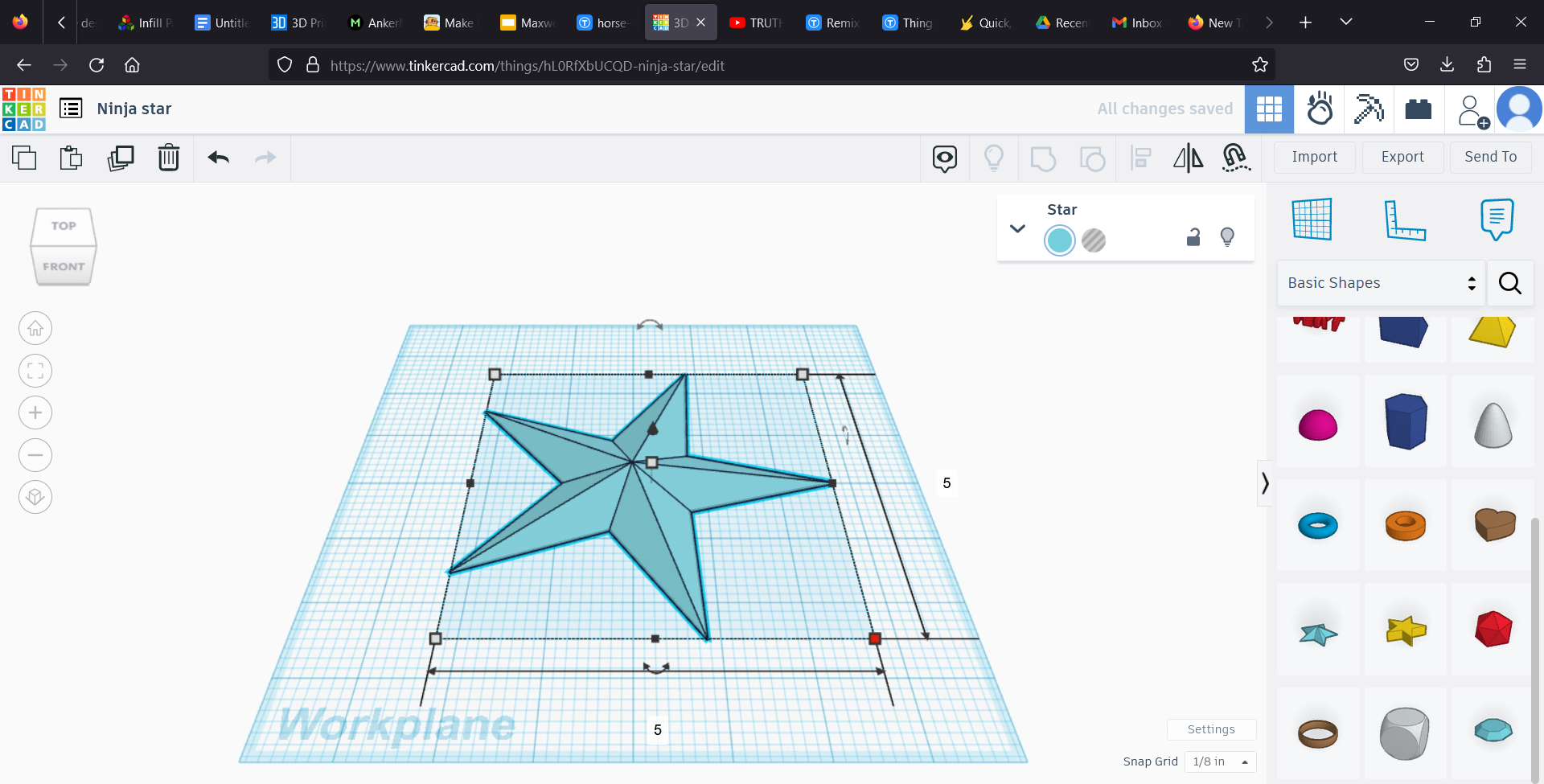 3D design Ninja star _ Tinkercad &mdash; Mozilla Firefox 9_27_2023 3_37_03 PM.png