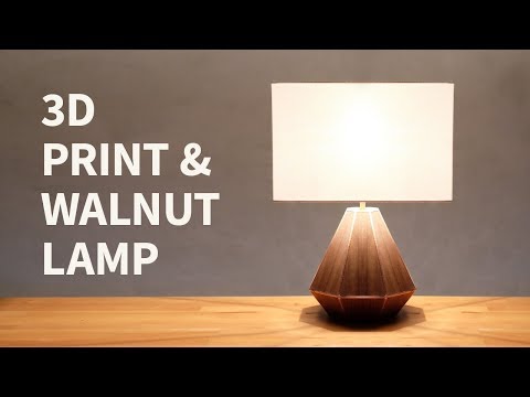 3d print &amp;amp; walnut lamp