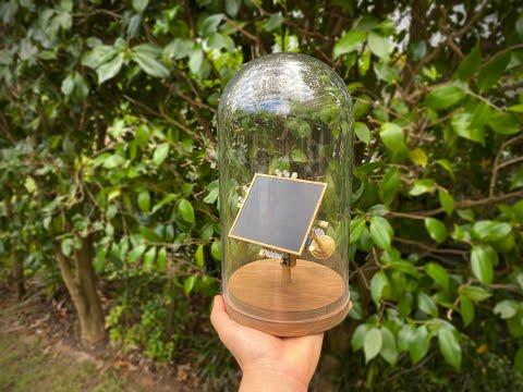 4 minutes of my BEAM robot head in a jar excitedly sunbathing