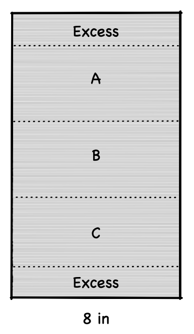 4. Use side pieces to measure out main piece. Leave excess for bends..png