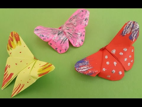 5 Minutes Easy Origami Butterfly for Kids : How to Make Beautiful Paper Butterfly
