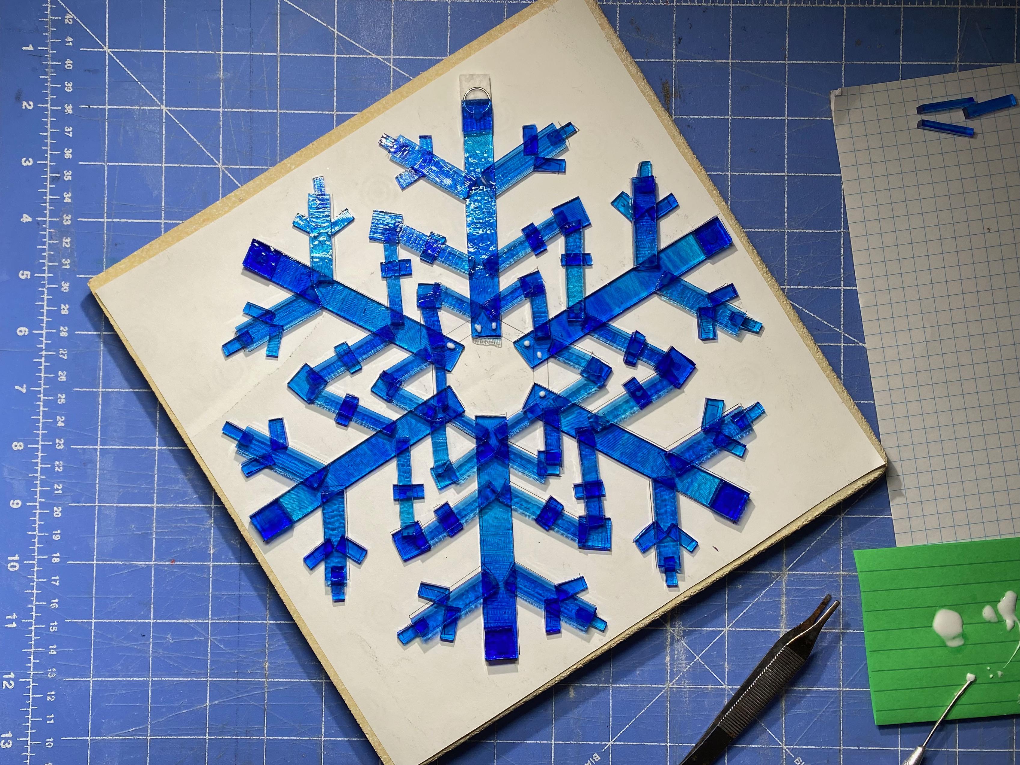 5 assembling 6 fused glass snowflake diy tutorial how to sharon warren glass.jpeg