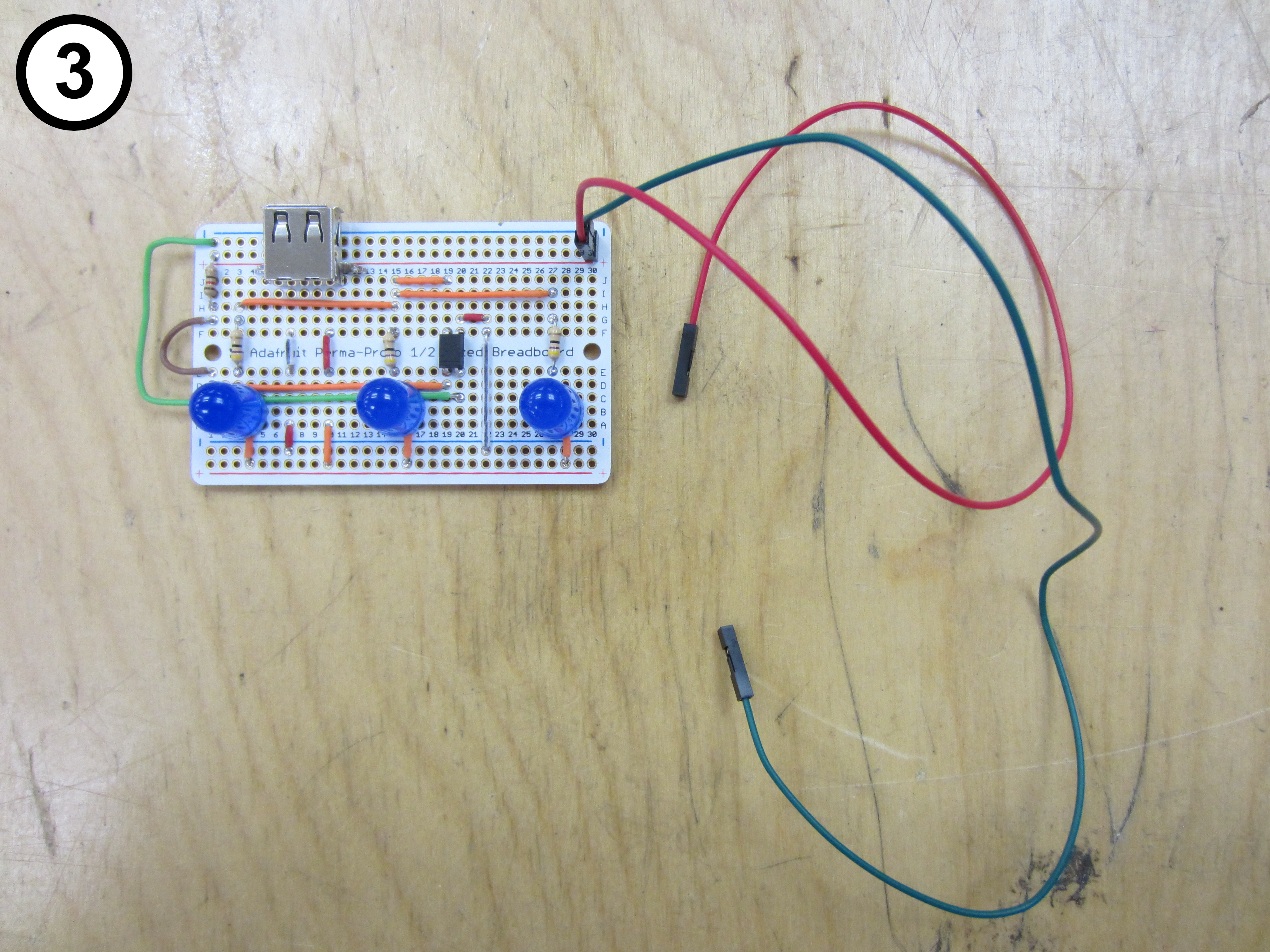 7 - 4 - LED Circuit with GPIO Wires.JPG