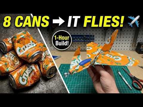 8 Soda Cans = Easy 4th of July Chuck Glider (DIY 1 Hour Build)