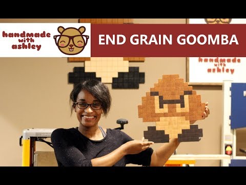 8-bit End Grain Goomba | Super Mario Bros Pixel Art Tutorial