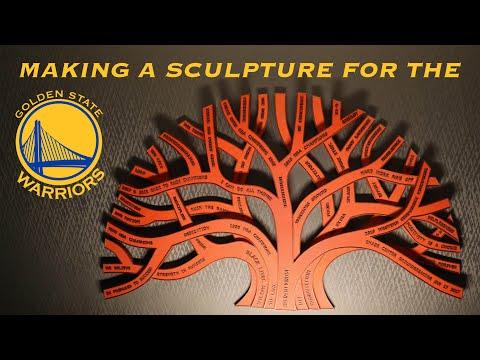 A YEAR In The Making - Wood / Leather Sculpture For The Golden State Warriors