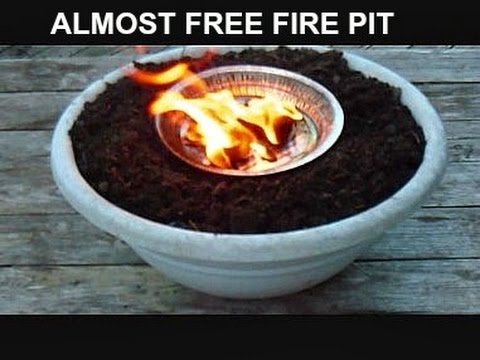 ALMOST FREE diy FIRE PIT, table top fire pit, survival cooking, outdoor fire vegetable oil