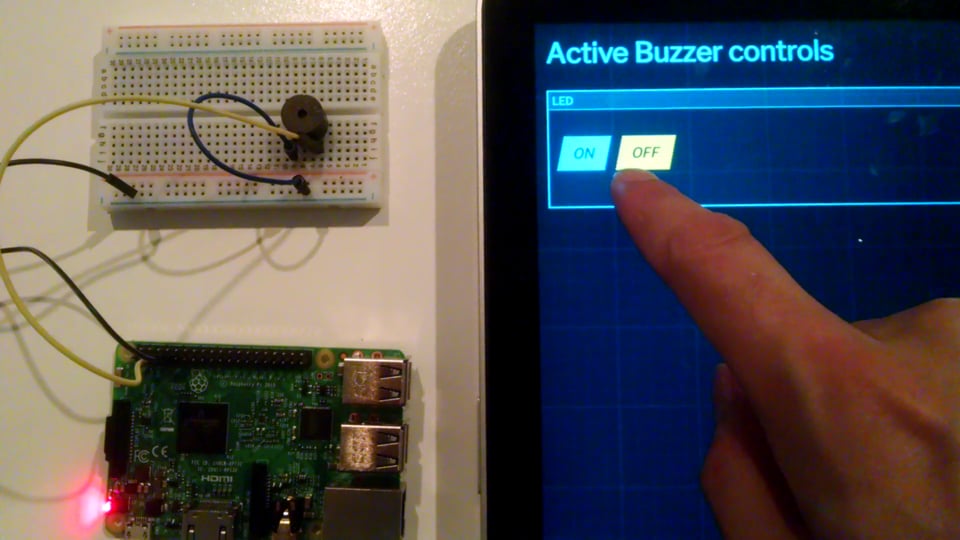 Active buzzer controlled via the internet