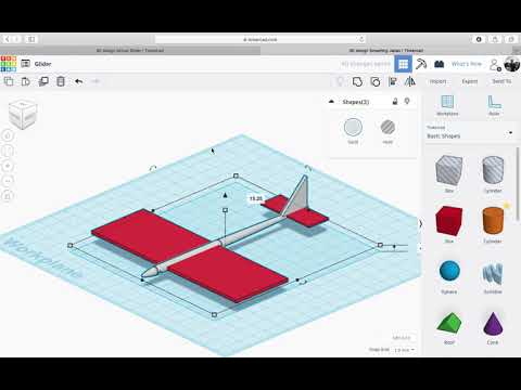 Airbus Glider Tinkercad Lesson 6 - Export for Making