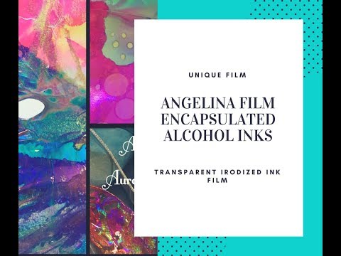 Alcohol Inks encapsulated in Angelina film