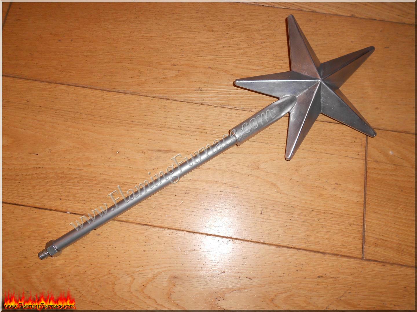 Aluminum star, homemade foundry.JPG