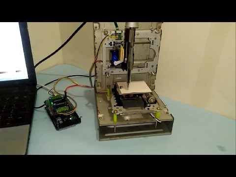 Arduino Mini CNC machine DIY/ L293D Motor shield &amp;amp; DVD drive