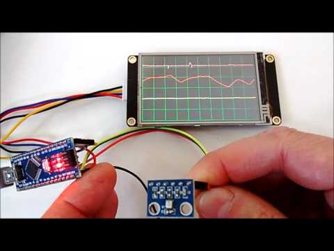 Arduino Nano and Visuino: Display BME280 Temperature Humidity and Pressure on Nextion Display Scope