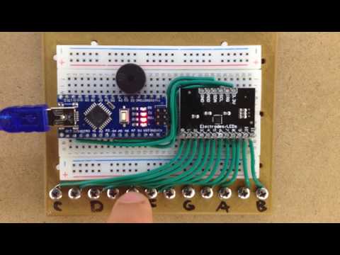 Arduino Touch Sensor Piano Using MPR121 Touch Sensor