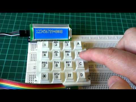 Arduino and 16-digit numeric keypad