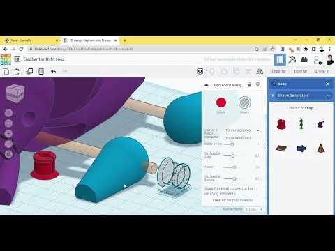 Articulated Creatures With Tinkercad Connectors: Snap Fit