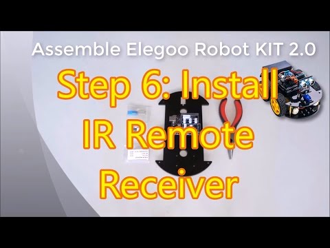 Assemble Elegoo Smart Car Robot KIT 2.0 Step 6: Install the Infrared Remote Receiver