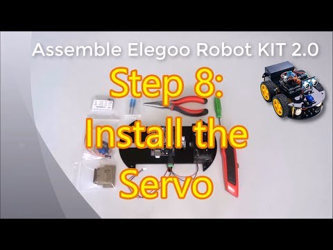 Assemble Elegoo Smart Car Robot KIT 2.0 Step 8: Installing the Servo turning the Ultrasonic Ranger