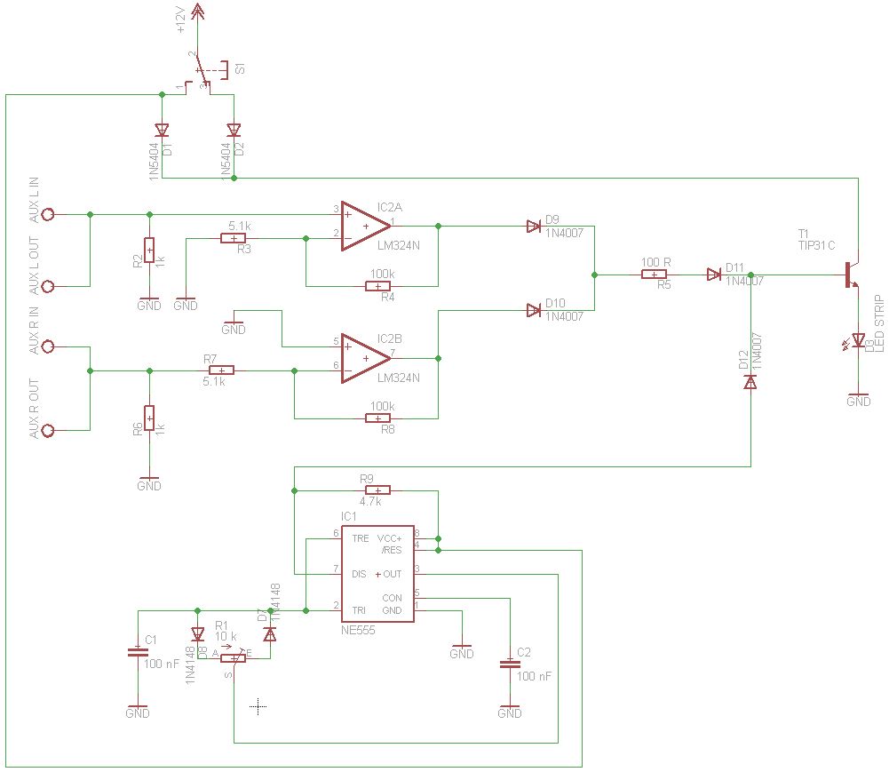 Audio Pulsing Circuit Single Colour LED Strip.JPG