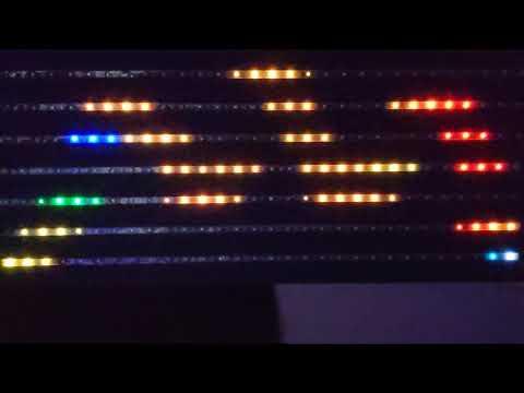 Audio spectrum analyzer with Arduino and WS2812 LED strips demo 2