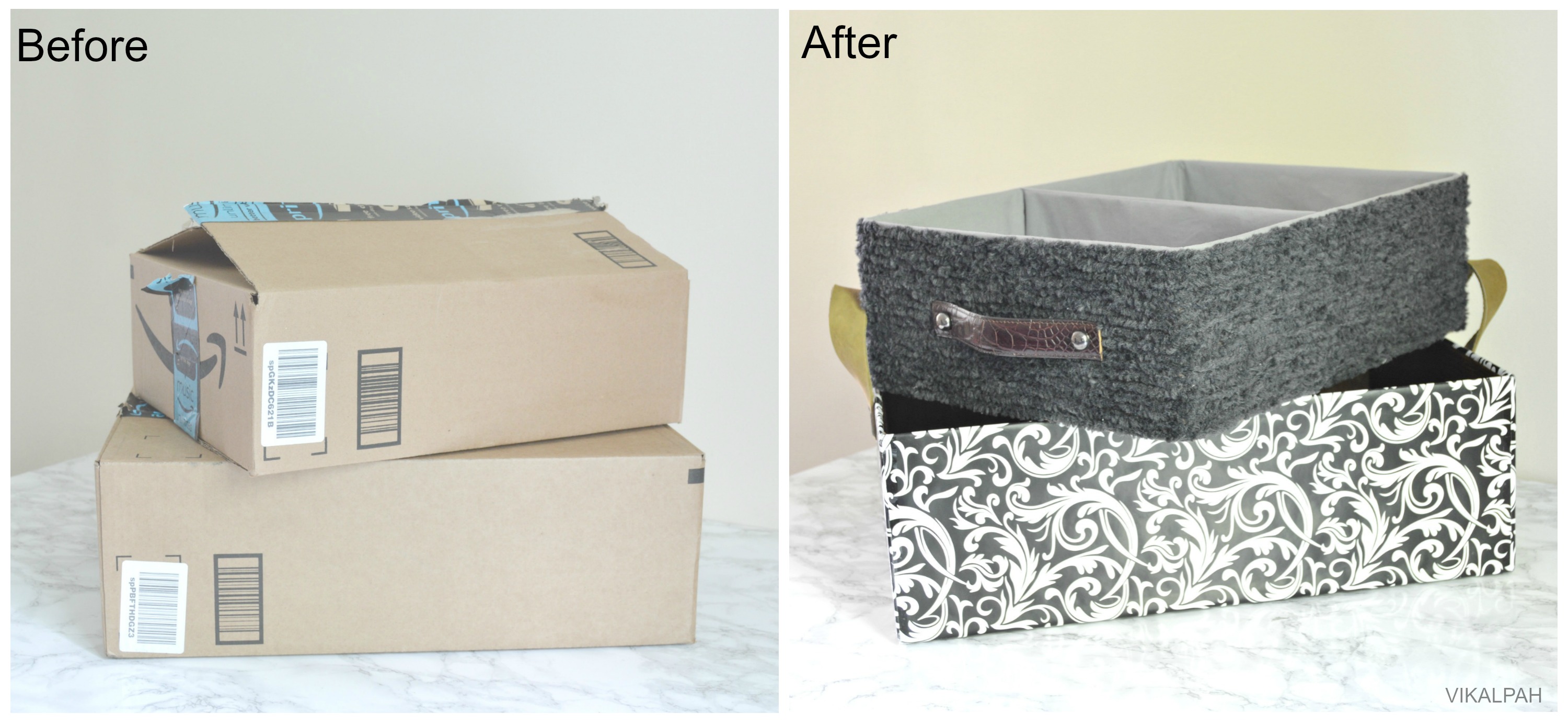 BEFORE AFTER DIY BASKETS USING SHIPPING BOXES.jpg