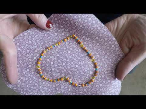 Beaded Calico Heart