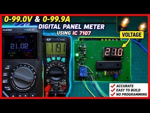 Build a 0&ndash;99 0V &amp; 0&ndash;99 9A | Digital Panel Meter Using IC 7107 | No Programming Required | JLCPCB