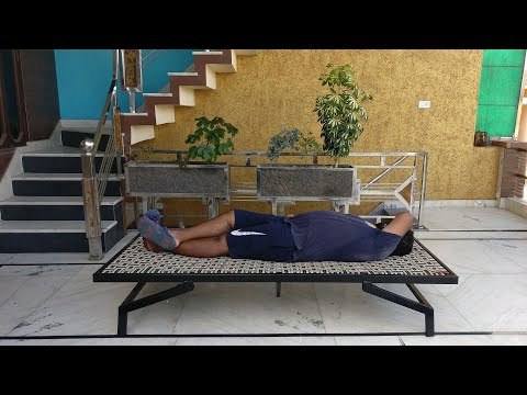 Build a Portable Space saving foldable steel bed for outdoor