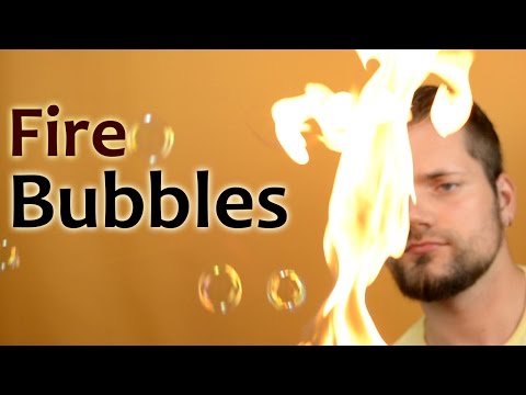 Burning Soap Bubbles | Filled with Gas and Ignited