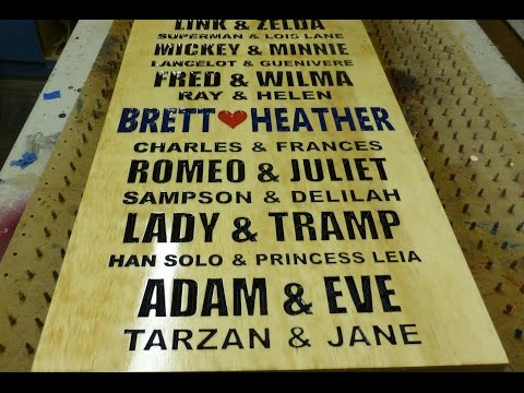 CNC wedding sign \ CNC Couples sign \ Famous Coupl