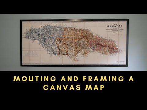 Canvas Map Mounting and Framing