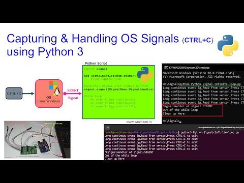 Capturing and Handling Operating System signals like SIGINT (CTRL-C) ,SIGBREAK in Python 3 Tutorial