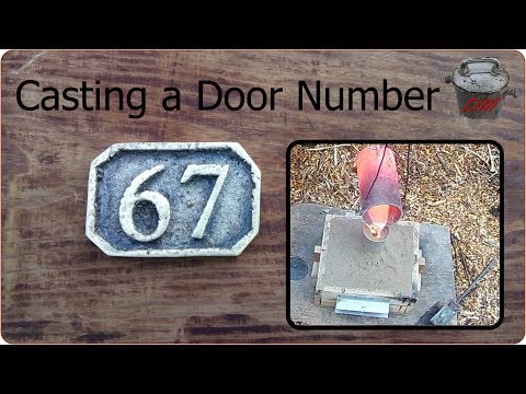 Cast Brass Door Number. Lost foam casting