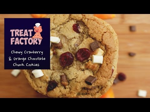 Chewy Cranberry &amp;amp; Orange Chocolate Chunk Cookies - Treat Factory
