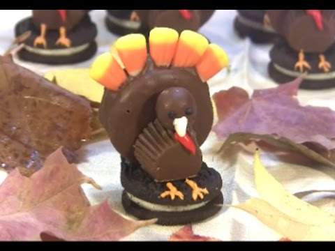 Chocolate Dipped Oreo Cookie Turkeys