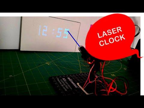 Clock With Laser Projector! Visuino Project!