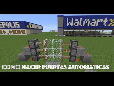 Como Hacer Puertas Automaticas en Minecraft