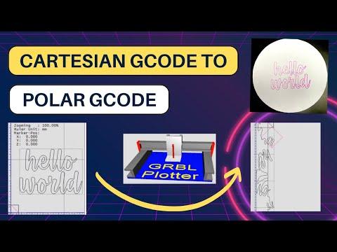 Convert Cartesian Gcode to Polar Gcode in Easy way using GRBL-Plotter